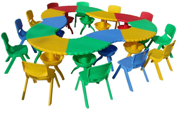 Gold - Kindergarten Kids Table-chair Set