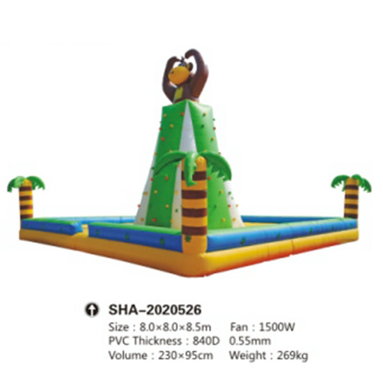GOLD Outdoor Inflatable Climbing Monkey Tower Bounce Playground
