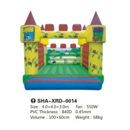 Gold Outdoor Inflatable Pool with Slide and Cottage