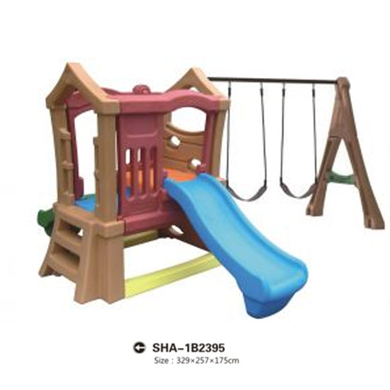 Gold Outdoor-Small Slide and Swing