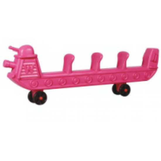GOLD Pink Outdoor playground - 4 Seated Long Car For Children