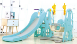 Sky Blue indoor playground - Baby swing and slide