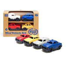 Green Toys -Mini Vehicle, Yellow,Green, Red and Blue