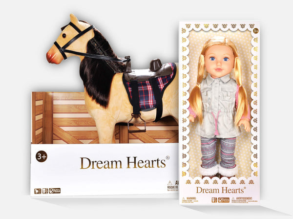 Horse Set + FREE Soft bodied poseable girl doll - Lilybeth