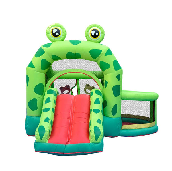 Inflatable froggy design bouncer with slide