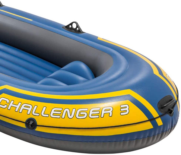 Intex Challenger 3 Inflatable Boat Set with Oars + Inflator, 3-Person