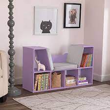 Kidkraft Bookcase with Reading Nook - Lavender