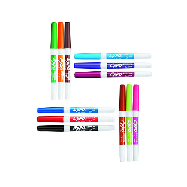 Low Odor Dry Erase Markers, Fine Tip, 4 Count