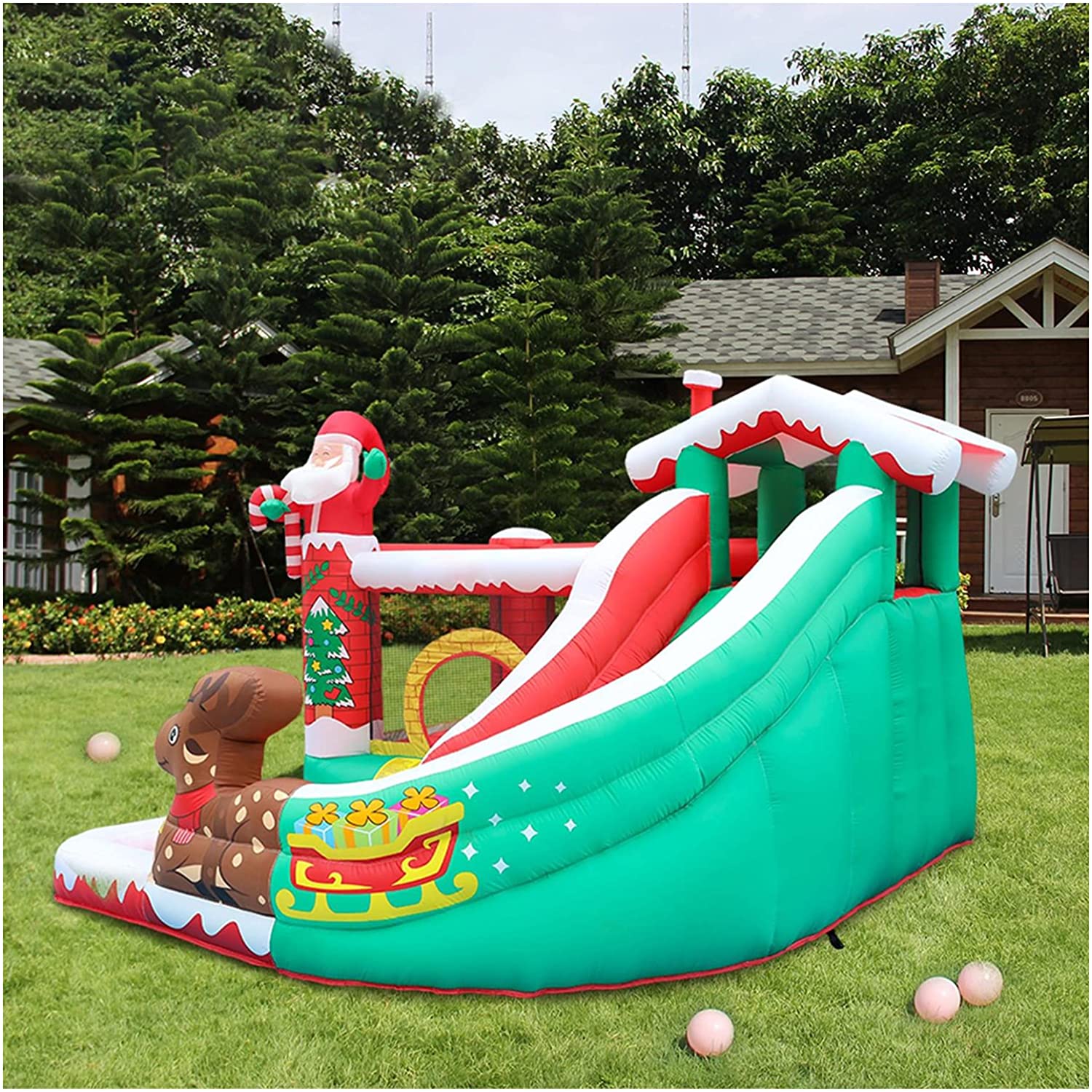 Christmas Inflatable Castle Merry Christmas Inflatable Bouncy Castle – Bait AL Tarfeeh