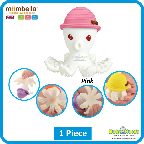 MOMBELLA OCTOPUS TEETHER TOY-PINK