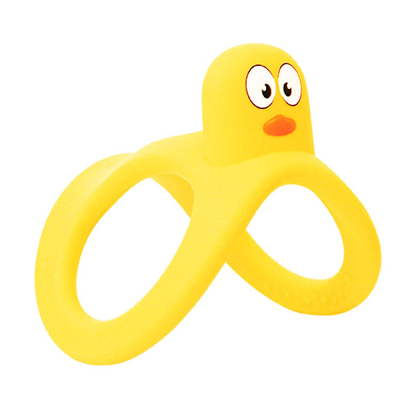 MOMBELLA YELLOW DUCK ROLY POLY TEETHER TOY