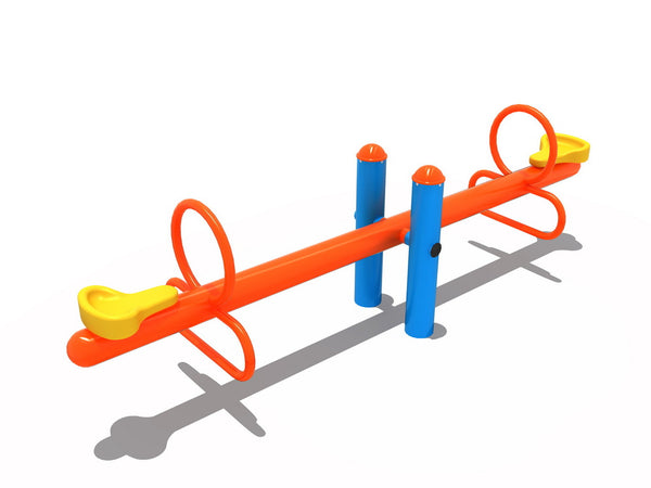 Orange and Yellow outdoor seesaw