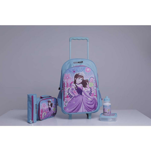 PARA JOHN 5 in 1 Wheeled School Backpack Set with Lunch Box