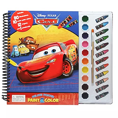 Phidal Disney Pixar Cars Deluxe Poster Paint and Color - English