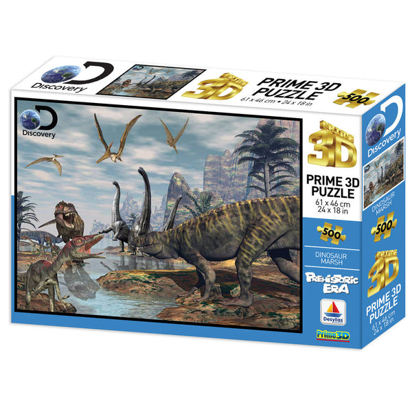 Prime 3D Puzzles - Discovery - Dinosaur Marsh 500 pcs Puzzle