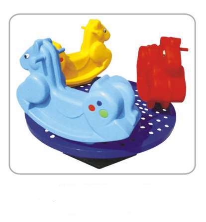 Rounder horse toy with three seats
