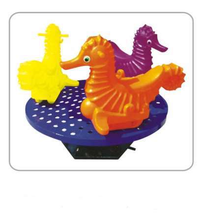 Rounder toy for three kids sea horse design