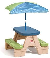 Sit and Play Picnic Table With Umbrella 1Pk Kraft