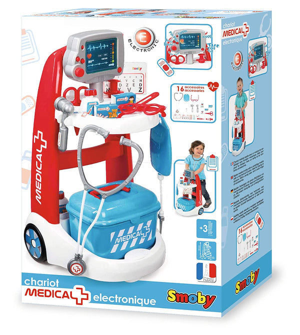 SMOBY - MEDICAL TROLLEY WITH 16 ACCESSORIES