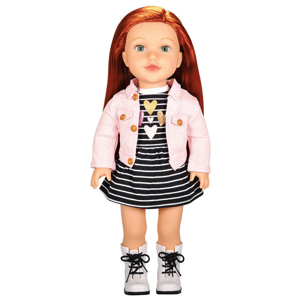 Soft bodied poseable girl doll - Brinley