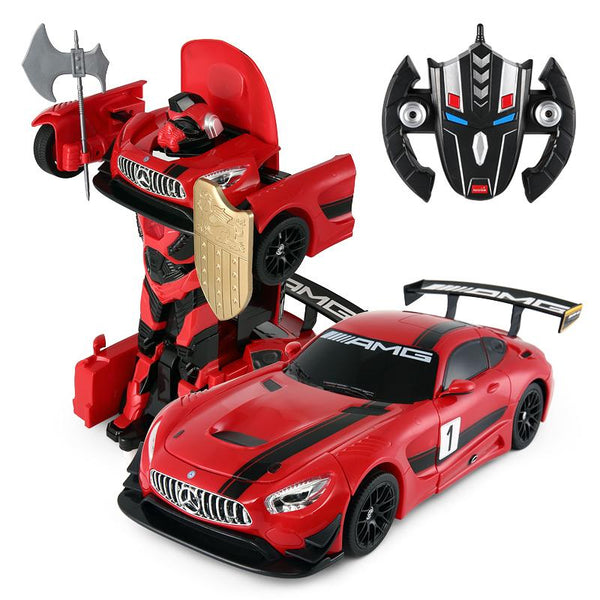 Transformers toy-RASTAR 74820 1/14 R/C MERCEDES BENZ GT3 TRANSFORMABLE RED