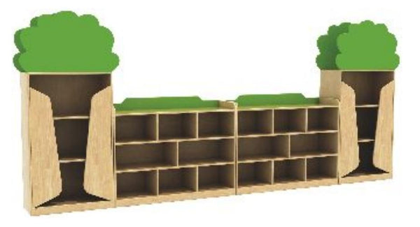 Tree Style Wooden Shelves For Toys and Books