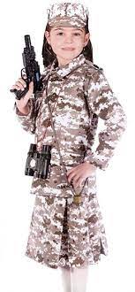Uae Military Uniform Kids Costume With Skirt