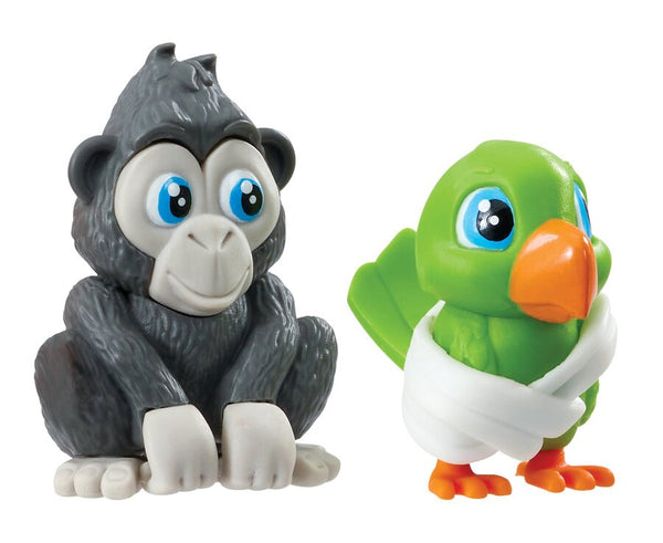 Vet Squad - Animals -Pack of 3 - Baby Chimp & Parrot - Suitable for 4 years and above