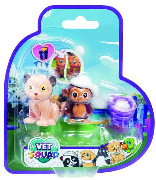 Vet Squad - Animals -Pack of 3 - Baby Lion & Baby Monkey - Suitable for 4 years and above