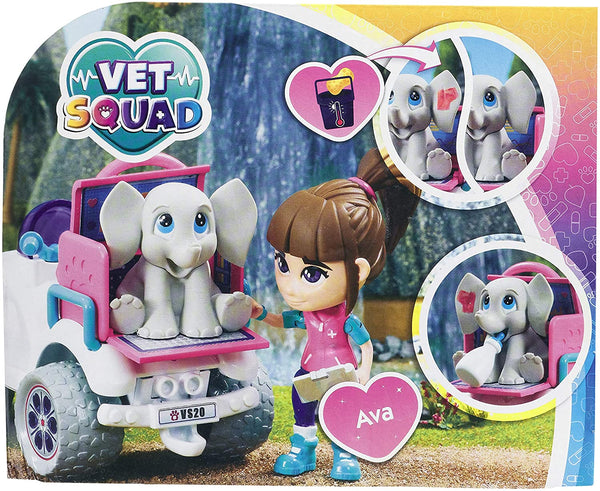 Vet Squad - Emily & Brooke the dog, 3 inch articulated vet figure with pet and accessories - Suitable for 4 years and above