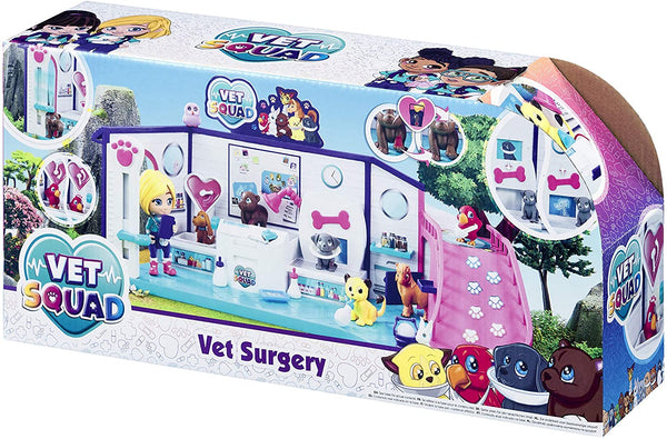 Vet Squad - Vet Surgery Playset with 4 Pets and Accessories - Suitable for 4 years and above