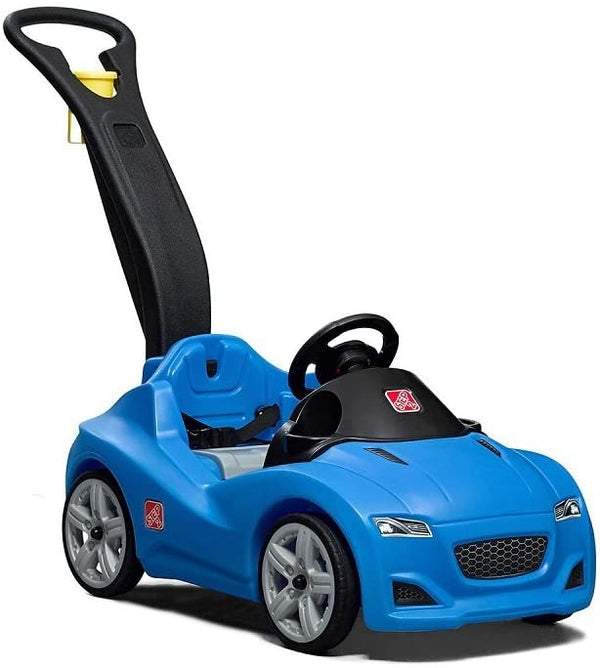 سيارة الدفع للاطفال الصغار باللون الأزرق
