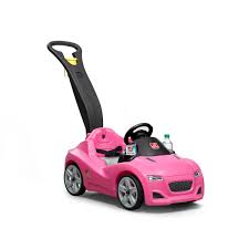 سيارة الدفع للاطفال باللون الوردي