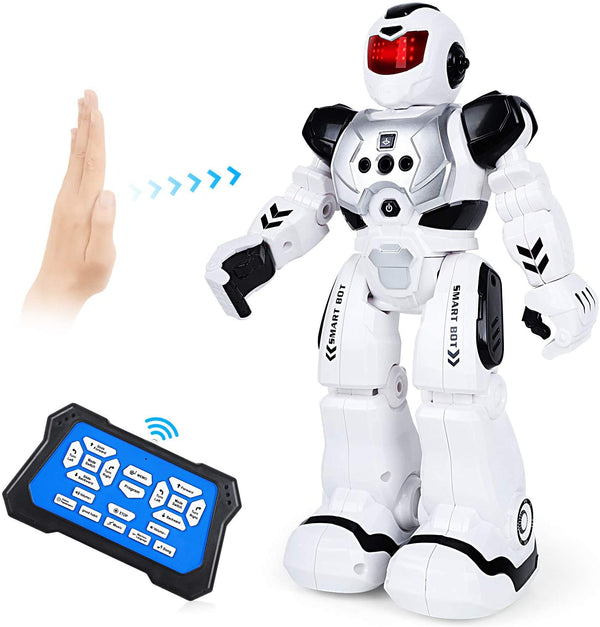 Xtrem Bots Guardian Bot with Motion Sensor Programmable Remote Action Robot Toy - Red & White